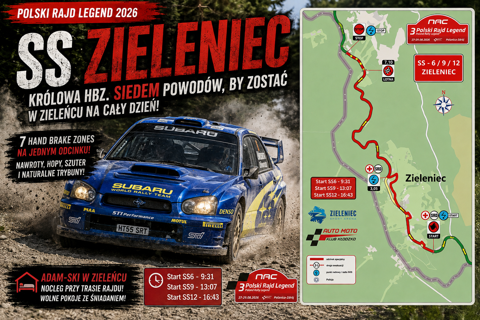 Polski Rajd Legend 2026: 7 HBZ Duszniki-Zieleniec