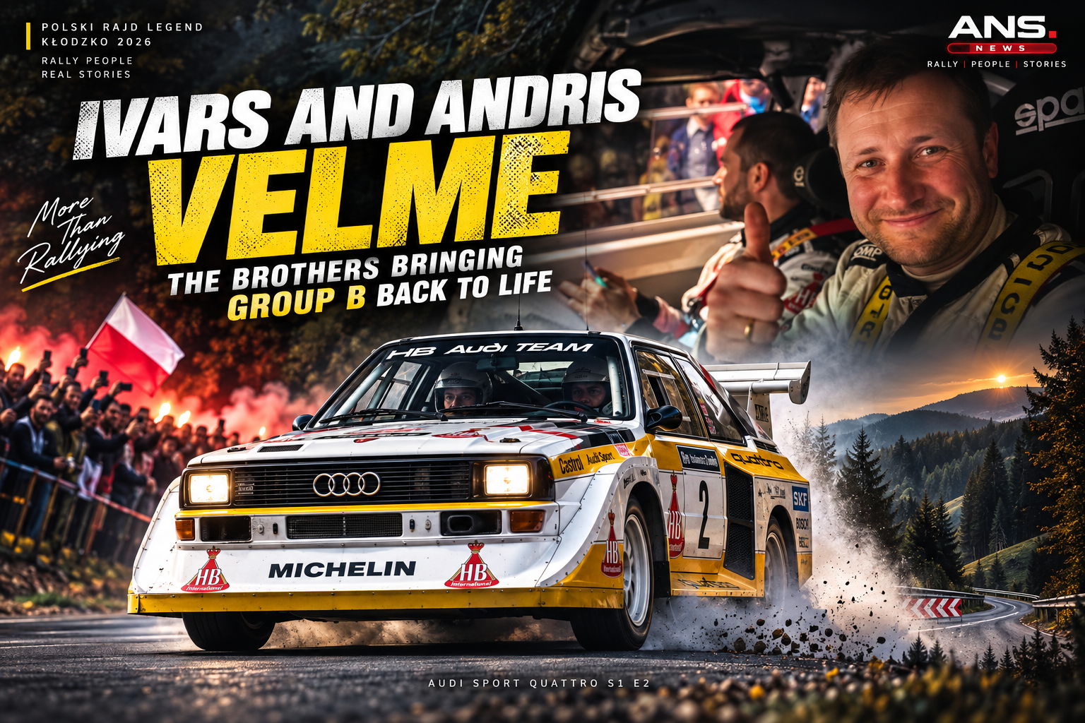 Velme Brothers and Audi S1 E2 at Polish Rally Legends