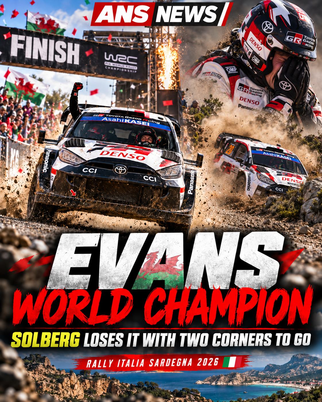 Evans mistrzem WRC 2026. Solberg stracił tytuł